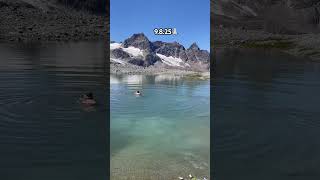 9.8.25 Schwimmen in einem Gletschersee,ein Traum❤️ #glacier #glacierlake #wildswimming