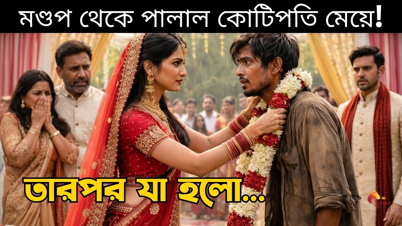 কোটিপতি মেয়ে বিয়ের মণ্ডপ থেকে পালিয়ে ভিখারিকে বিয়ে করল… তারপর যা হলো! 😱🔥