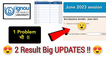 😮 IGNOU 2 New result update and 1 big problem and solution, with all detailed information.