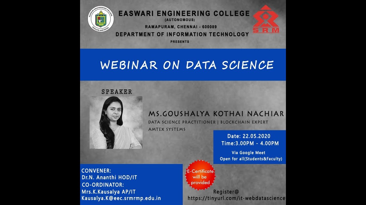 WEBINAR ON DATA SCIENCE - YouTube