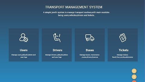 Javafx material design Transport management system.