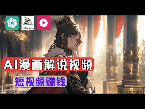 小说推文动漫视频制作教程，chatGPT+midjourney+fliki.ai 3款AI自动生成漫画视频，把小说一键做成动画的软件推荐,小说短视频制作方法，AI做流量视频变现，ai写小说赚钱