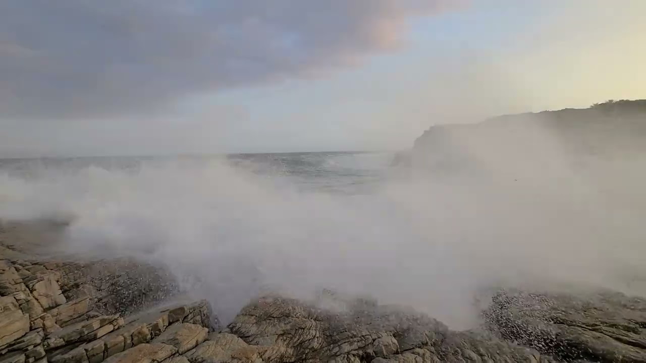 Freak wave at Fick's Pool, Hermanus, South Africa.
