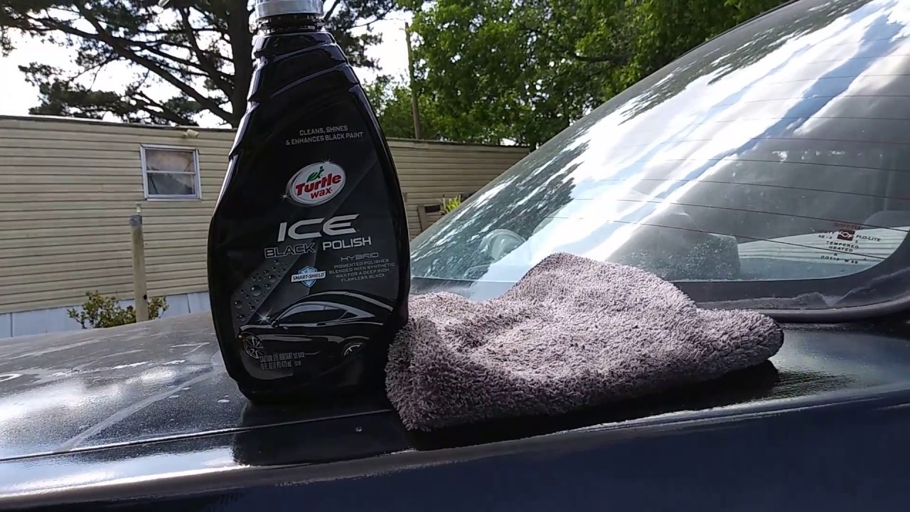 Turtle wax ice black hybrid polish test review on black paint job YouTube