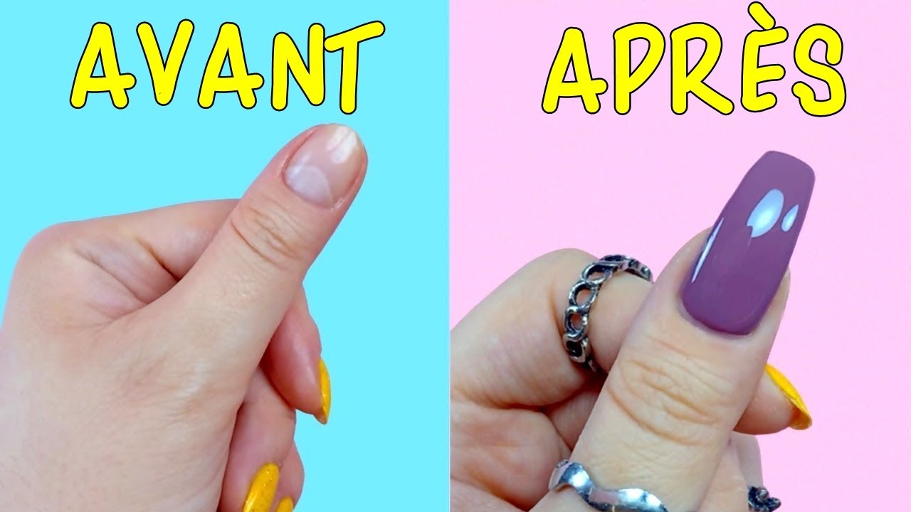 COMMENT FABRIQUER DE FAUX ONGLES AVEC DU MATÉRIEL DOMESTIQUE - YouTube