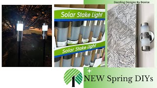 New DOLLAR TREE Spring/Summer DIYs || Featuring Solar Powered Stake Lights!