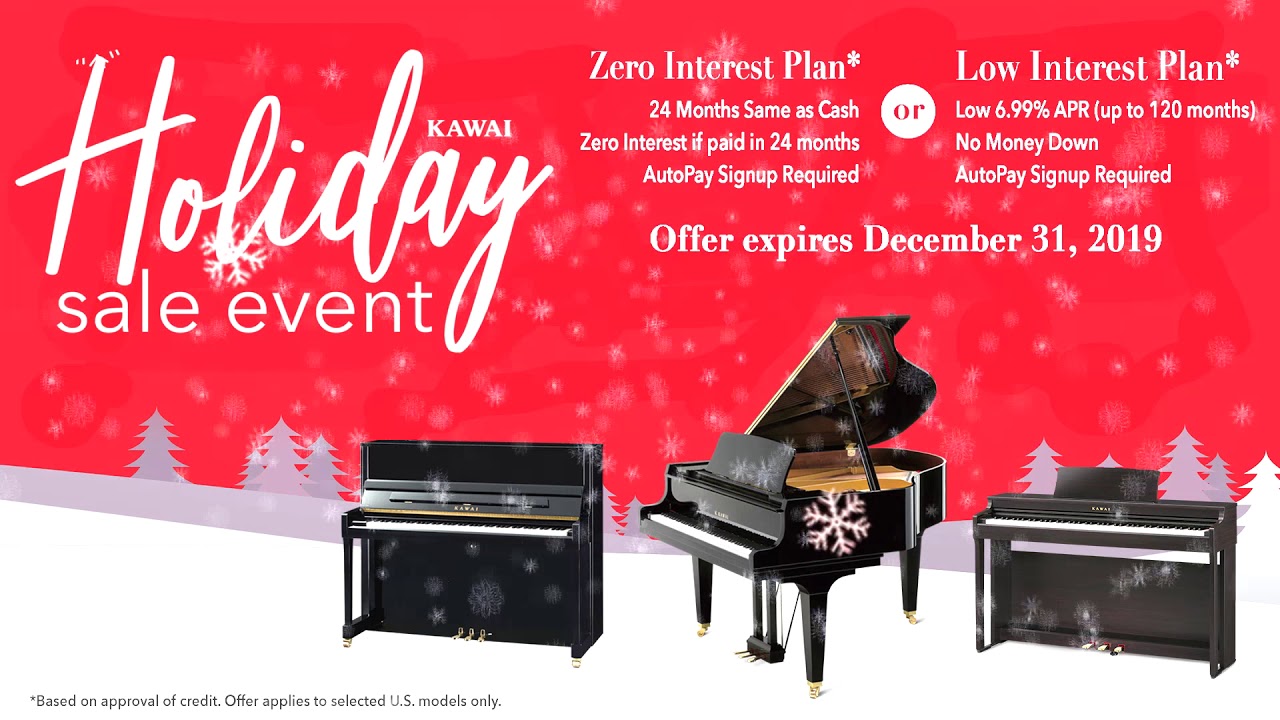Special Holiday Sale Event on Kawai Pianos