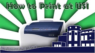 How to use the Printers at USI