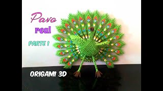 3D ORIGAMI PEACOCK/step by step/part 1,