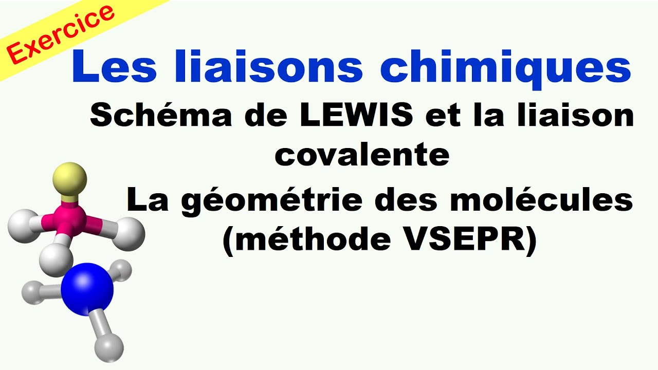 Exercice corrigé : Les liaisons chimique, schéma de lewis et géométrie