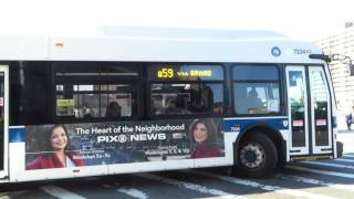 NYC Bus: Rego Park bound XD40 7234 Q59 at Grand Av/Queens Blvd