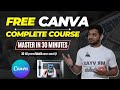 Canva complete tutorial for beginner in hindi  how to use canva to make 3040kmonth