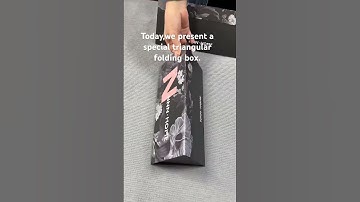 Do you like this triangular folding box? #foldingbox #giftbox #custom #paperbox #openbox #printing