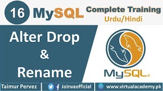 How to Use Alter Drop in MySQL | How to Use Rename in MySQL. | 16