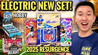 THE NEW 2025 TOPPS RESURGENCE FOOTBALL IS ELECTRIC (INSANE PULLS)! 😱🔥 Hobby & Delight Box Review x12