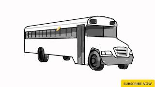 How To Draw A Bus - Learn To Draw Bus - How To Draw Cartoons With Easy Step By Step