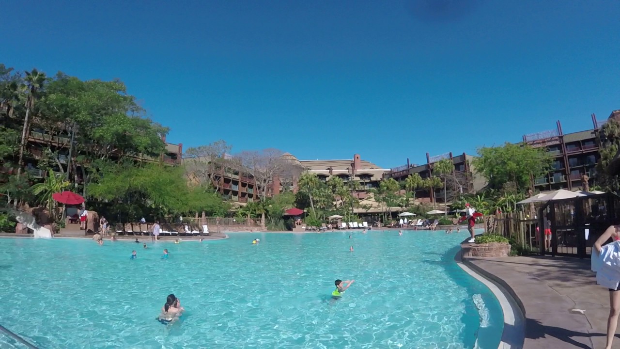 Disney's Animal Kingdom Lodge Pool - YouTube