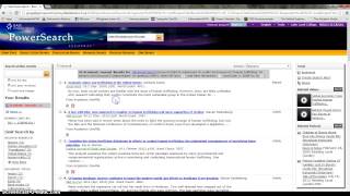 Gale PowerSearch Navigation