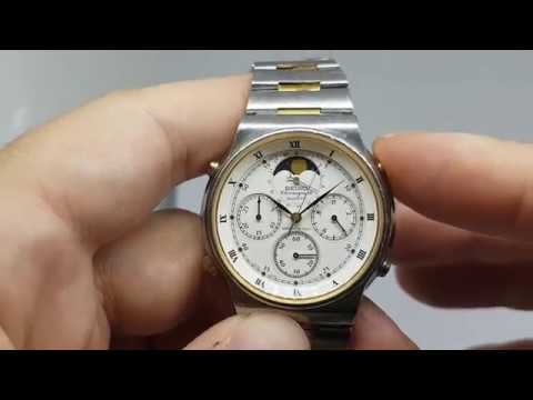 1984 Seiko 7A48-7000 vintage watch with chronograph and moonphase - YouTube