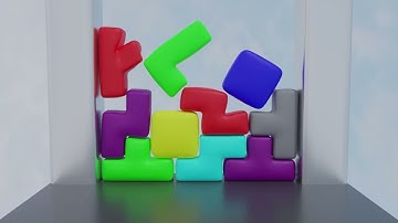 Softbody Tetris V5 ASMR | Satisfying | DrivvyAnimations