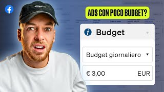 Facebook Ads con POCO BUDGET come avere SUCCESSO