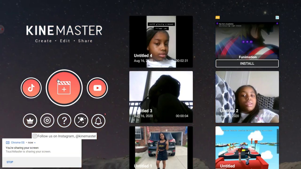 How to insert voice clips in your video using kinemaster on a computer