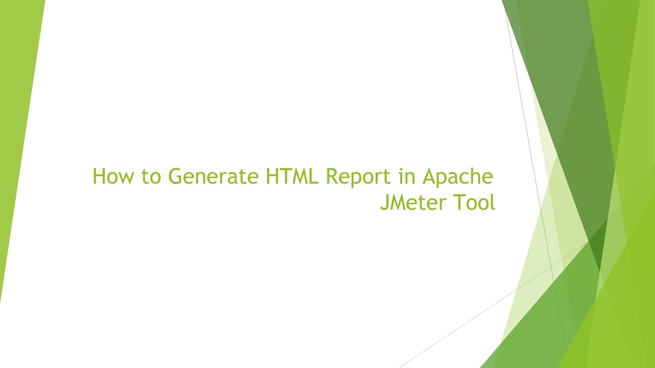 How to Generate HTML Report in Apache JMeter Tool - YouTube
