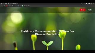 Fertilizers Recommendation System For Disease Prediction