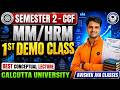 MM&HRM Demo Lecture 1 | BCOM Sem 2 CCF | Calcutta university
