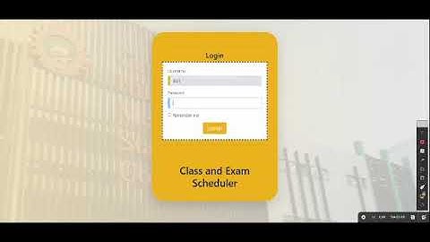 Class and Exam Scheduling System Video for Evaluation