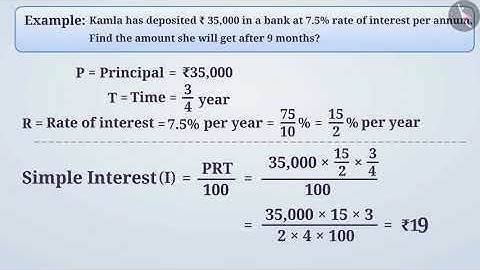 Simple Interest | Part 2/3 | English | Class 7