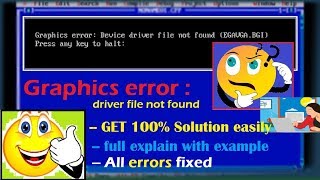 graphics error device driver not found