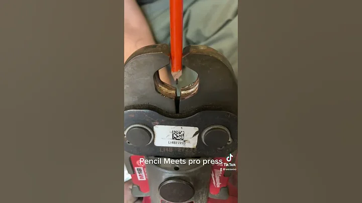 Milwaukee pro press vs Pencil 😃😑 #work #milwaukee #plumbing