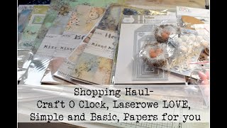 Shopping Haul, Craft O Clock, Lazerowe Love, Simple and Basic, Papers for You