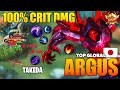 100% Critical Damage! Catastrophe Argus Carry The Game | Top Global Argus Gameplay ~ Mobile Legends