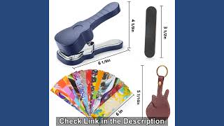 Creative Guitar Pick Punch with 15 Pick Strips, Medium Guitar Pick Maker Tool