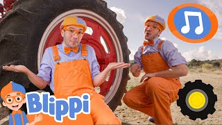 tractor song blippi kids learn exploring learning