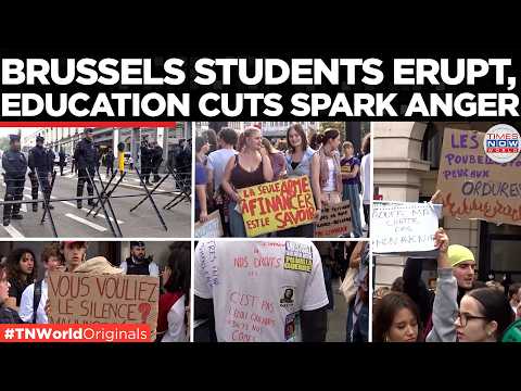 WATCH: Brussels Student Protest Explodes Over €1,200 Fees and Teacher Cuts | Times Now World