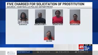 Five arrested in West Huntsville prostitution sting