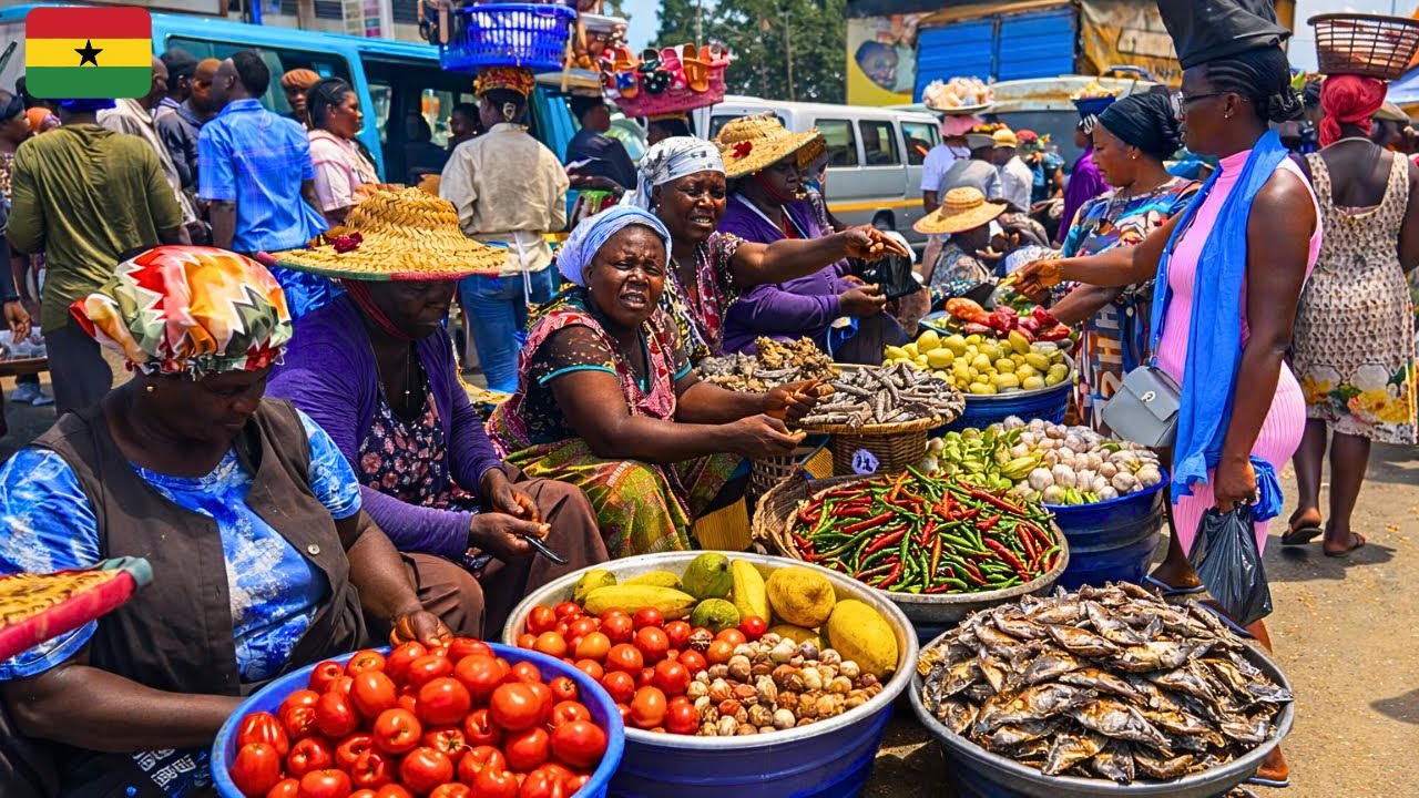 Экскурсия по африканским рынкам в Аккре, Гана 🇬🇭 Западная Африка