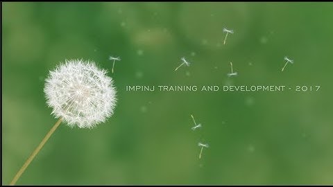 IMPINJ TRAINING - 2017