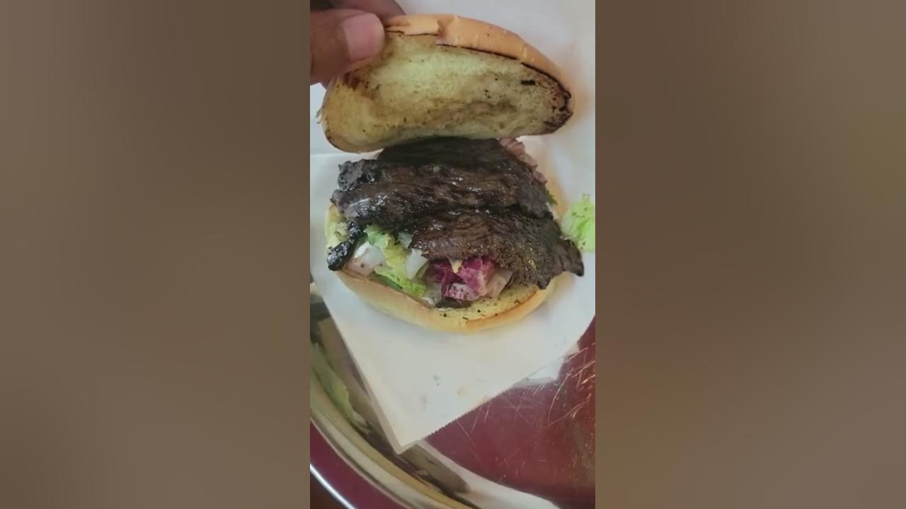 Whale burger #tastyfood #awesome #firsttime - YouTube