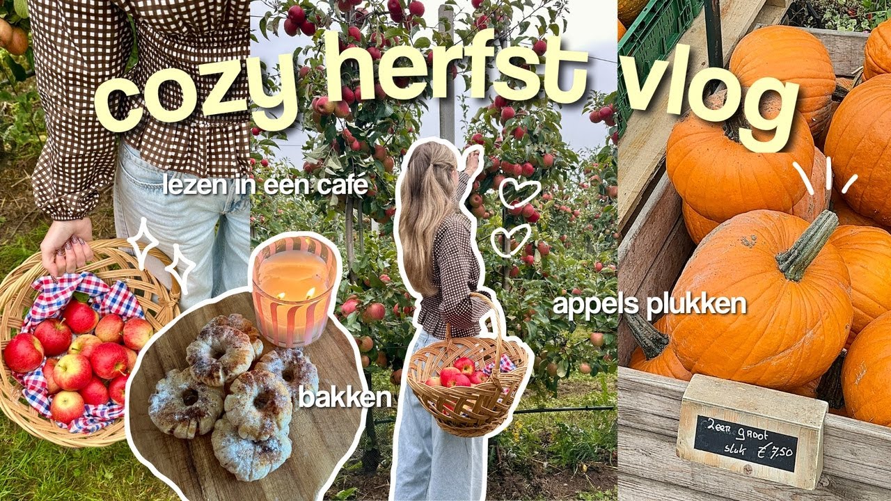 cozy girl fall 🍎 appels plukken, lezen in een cafe, pumpkin spice lattes & meer