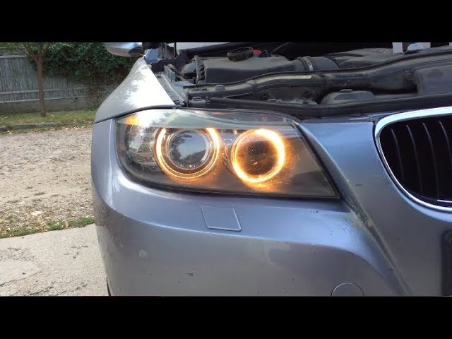 How to change the angel eyes H8 bulbs on BMW e90 lci FULL TUTORIAL