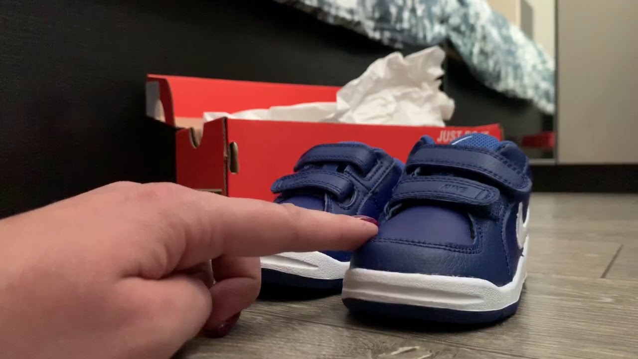 Видеобзор от покупателя на Кроссовки NIKE 454501-409 для мальчиков, цвет  синий, рус.размер 24