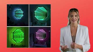 Famous Mirror Tunnel Light LED Infinity Mirror Light with Remote Control 3D Octagon Infinity Profile