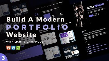 Build a Modern Portfolio website with Light/Dark Mode and Setting Menu || Html-Css-Js ||  Part-3