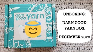 Unboxing: Darn Good Yarn Box - December 2020 | Yarn Haul, Yarn Blogger, Crochet Blogger, Subs 💕