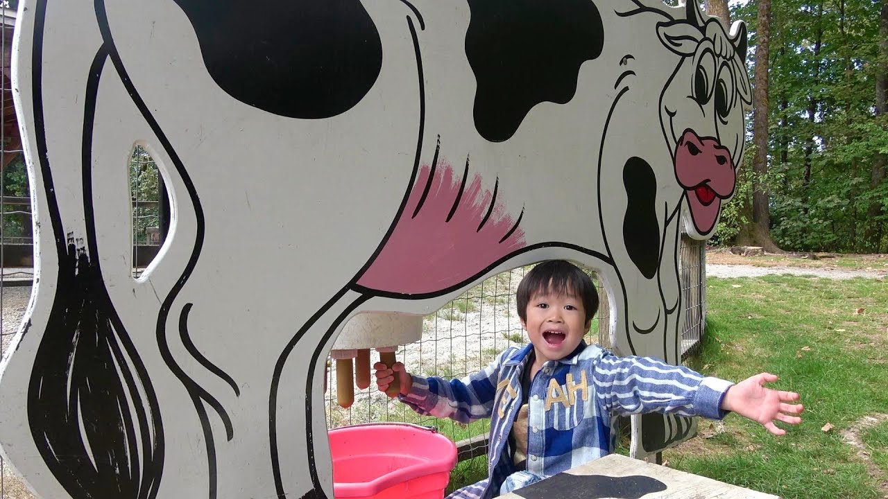 おでかけ カナダ メイプルウッドファームへ行ったよ！動物さんがたくさんい！ レオスマイル