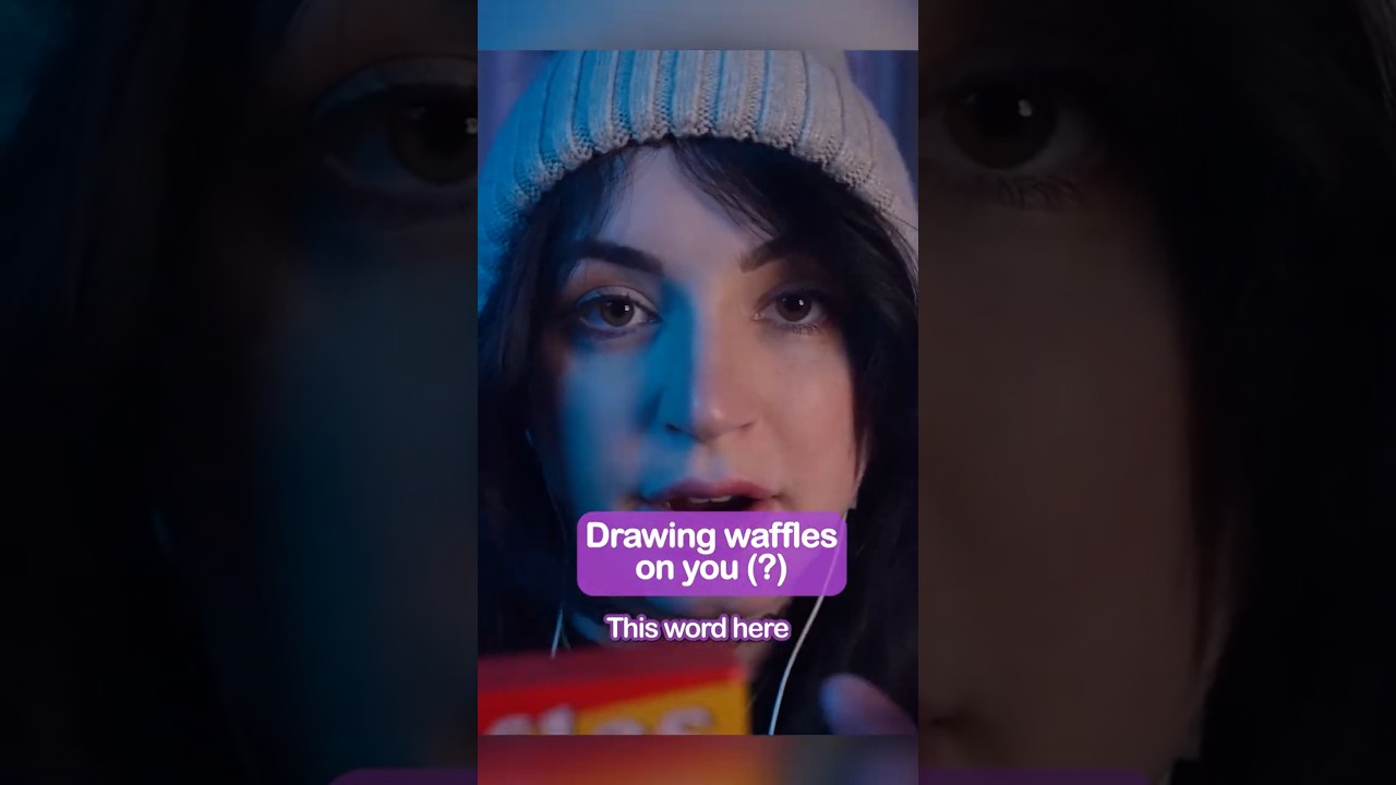 Drawing Waffles on your face (???) #asmr #shorts